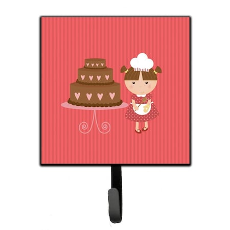 Carolines Treasures Valentines Cake Baker Brunette Leash or Key Holder BB7263SH4